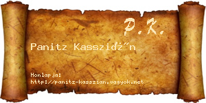 Panitz Kasszián névjegykártya